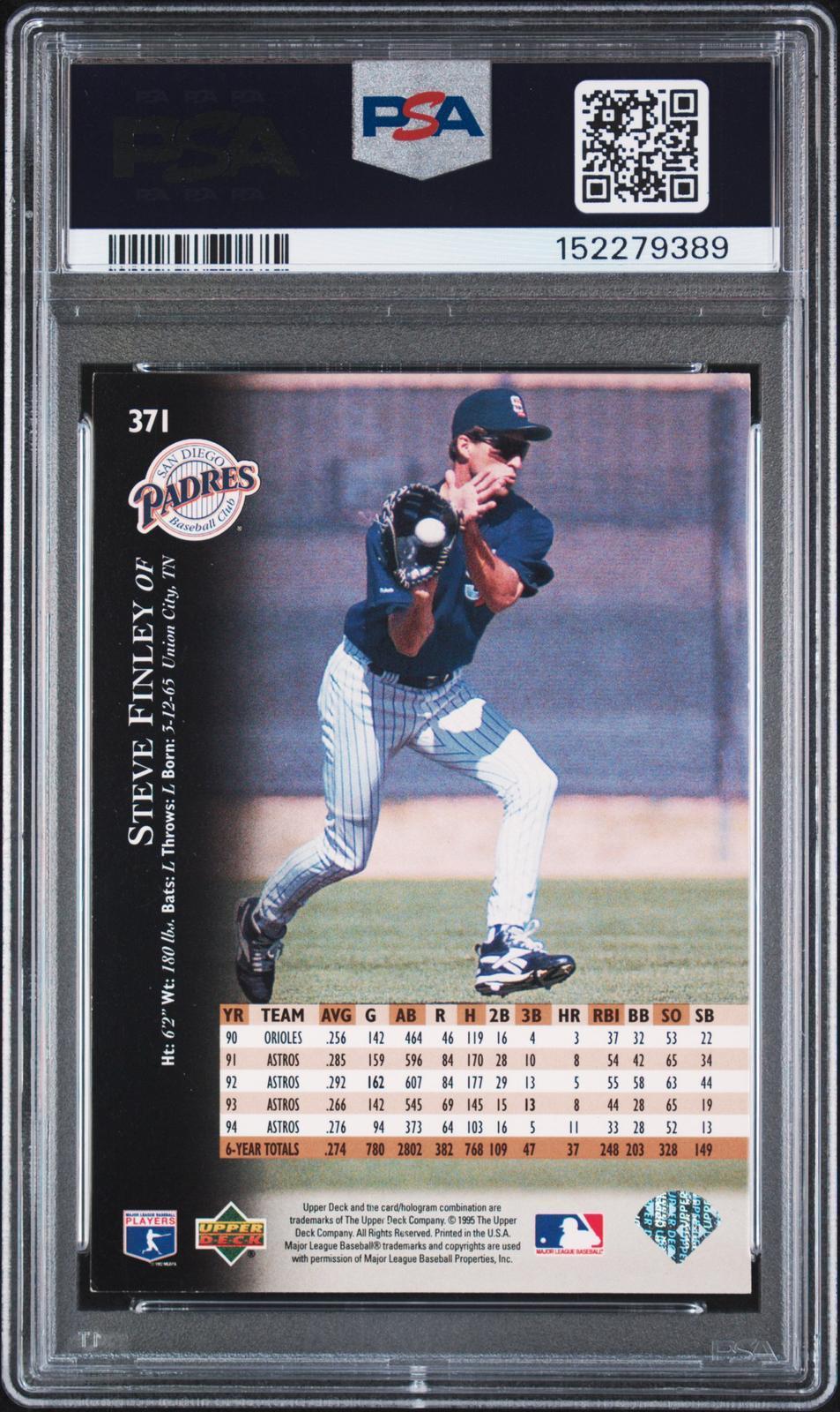 1995 Upper Deck #371 Steve Finley PSA Authentic