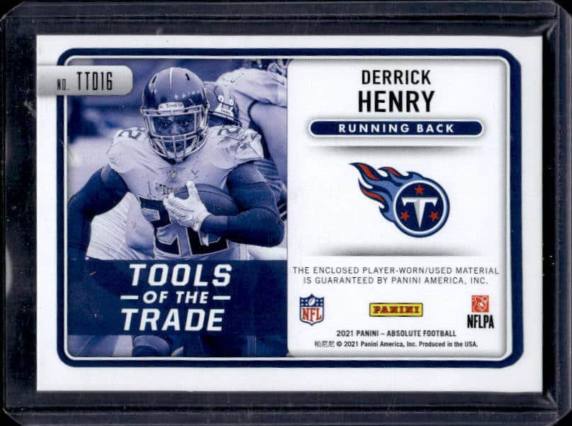 2021 Panini Absolute Derrick Henry #TTD16 Patch /99