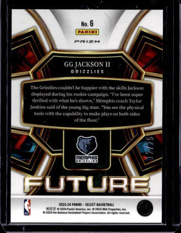 2023/24 Panini Select GG Jackson II #6 Rookie Tie-Dye /25