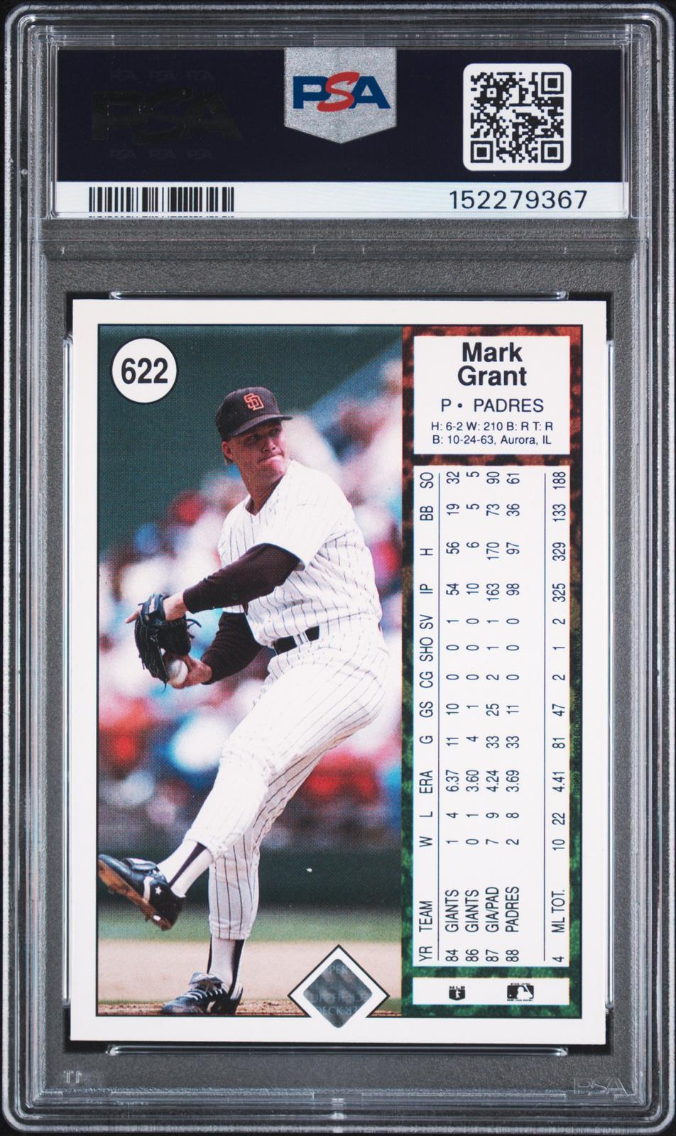 1989 Upper Deck #622 Mark Grant PSA Authentic