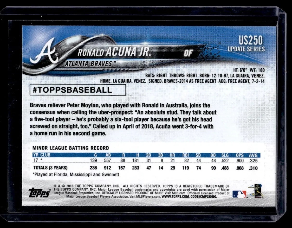 2018 Topps Ronald Acuna Jr. #US250 Rookie