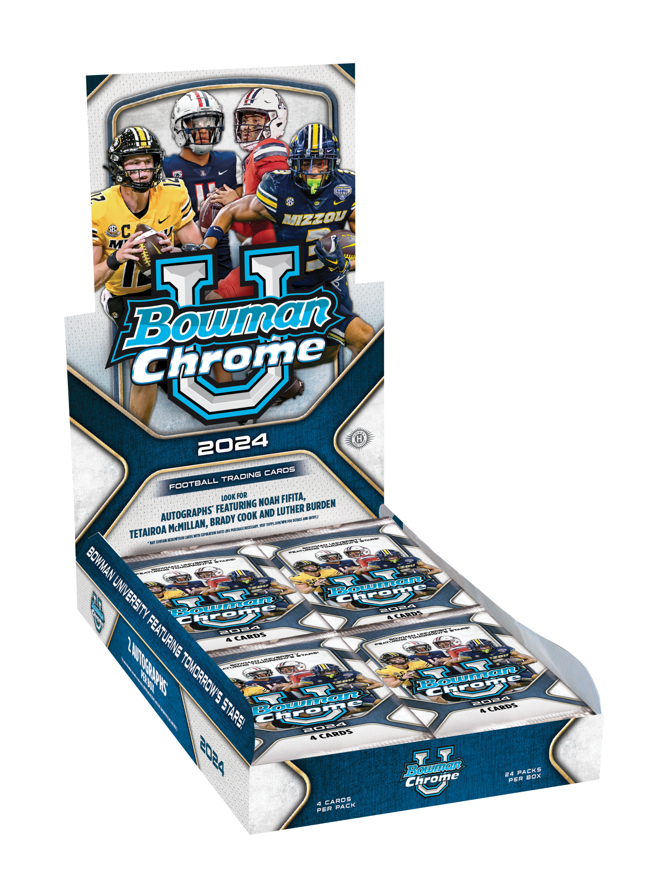 2024 Bowman Chrome University Football Hobby Box