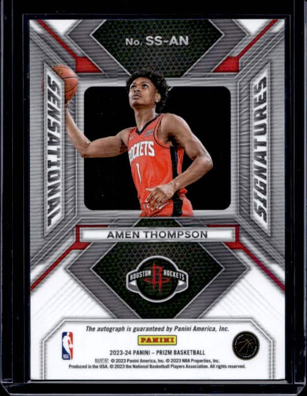 2023/24 Panini Prizm Aman Thompson #SS-AN Rookie Autograph
