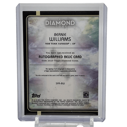 2023 Topps Diamond Icons Bernie Williams #SPA-BW Relic Autograph /5