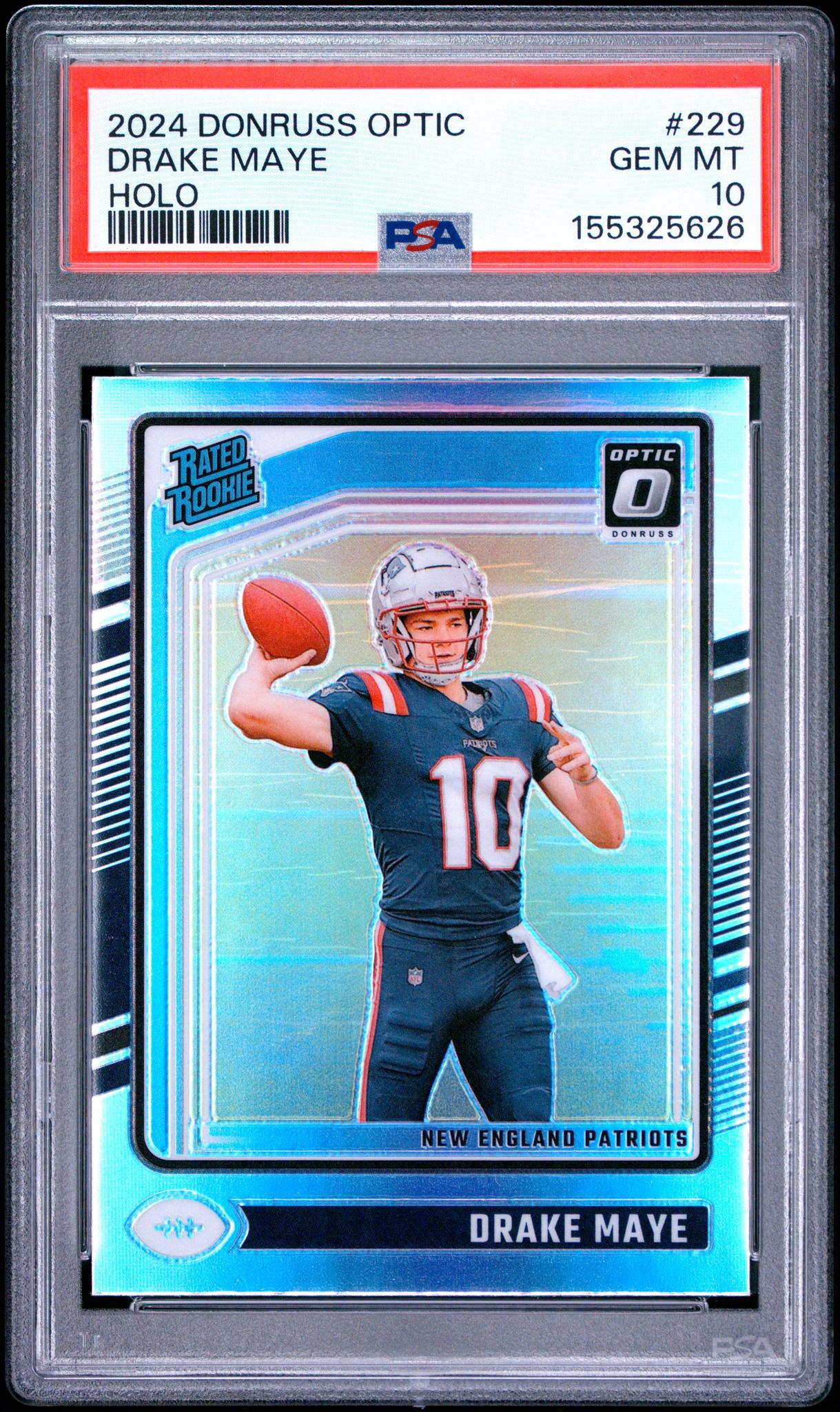 2024 PANINI DONRUSS OPTIC 229 DRAKE MAYE HOLO PSA 10