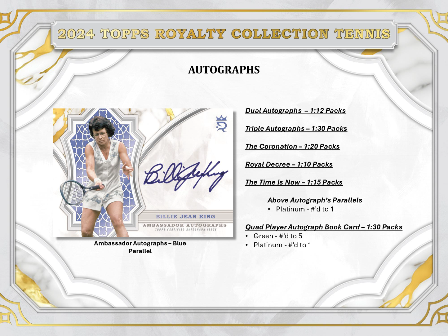 2024 Topps Royalty Tennis Hobby Box