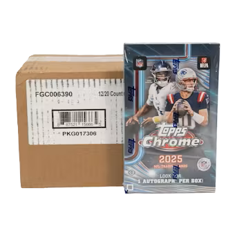 2025 Topps Chrome Football Hobby Box 12-Box Case