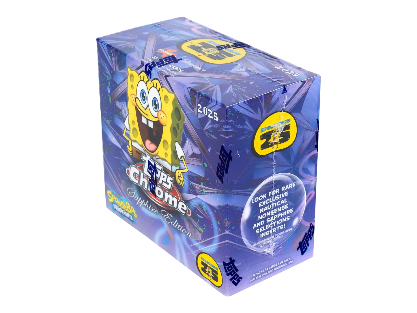 2025 Topps Chrome Spongebob Squarepants 25th Anniversary Sapphire Edition Box