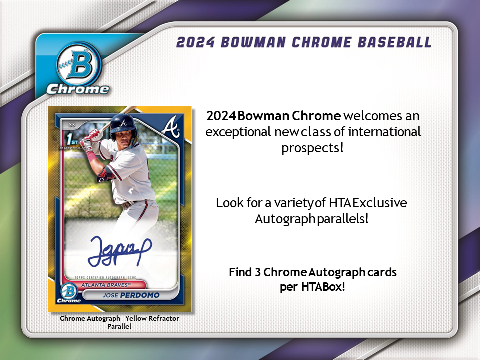 2024 Bowman Chrome Baseball HTA Choice 12 Box Case