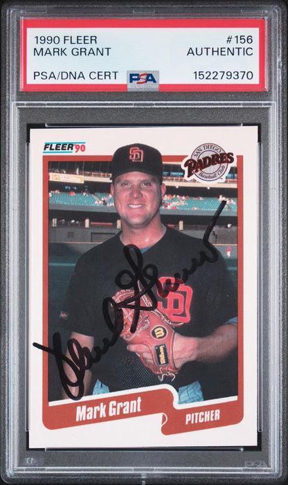 1990 Fleer #156 Mark Grant PSA Authentic
