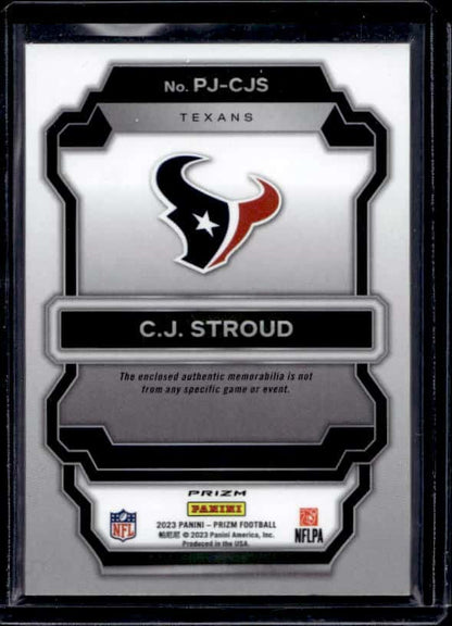 2023 Panini Prizm CJ Stroud #PJ-CJS Rookie Patch Green Pulsar