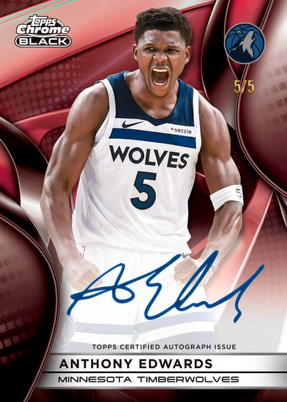 2025/26 Topps Chrome Black Basketball Hobby 8 Box Case