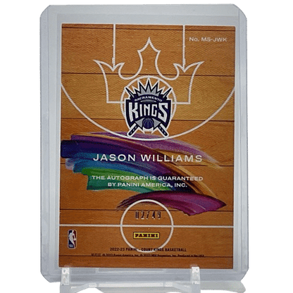 2022/23 Panini Court Kings Jason Williams #MS-JWK Autograph /49