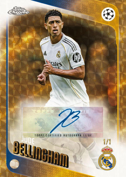 2025/26 Topps UEFA Club Competitions Chrome Soccer Hobby 12 Box Case
