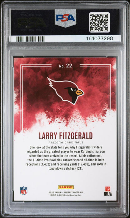 2025 PANINI PHOENIX COLOR BLAST 22 LARRY FITZGERALD PSA 10