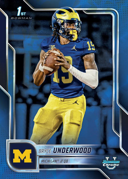 2025 Bowman Chrome University Football Sapphire Edition Box