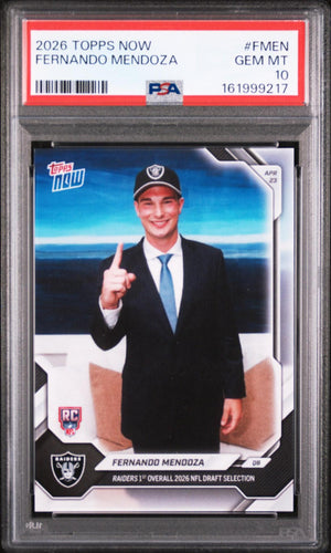 2026 TOPPS NOW #FMEN FERNANDO MENDOZA PSA 10