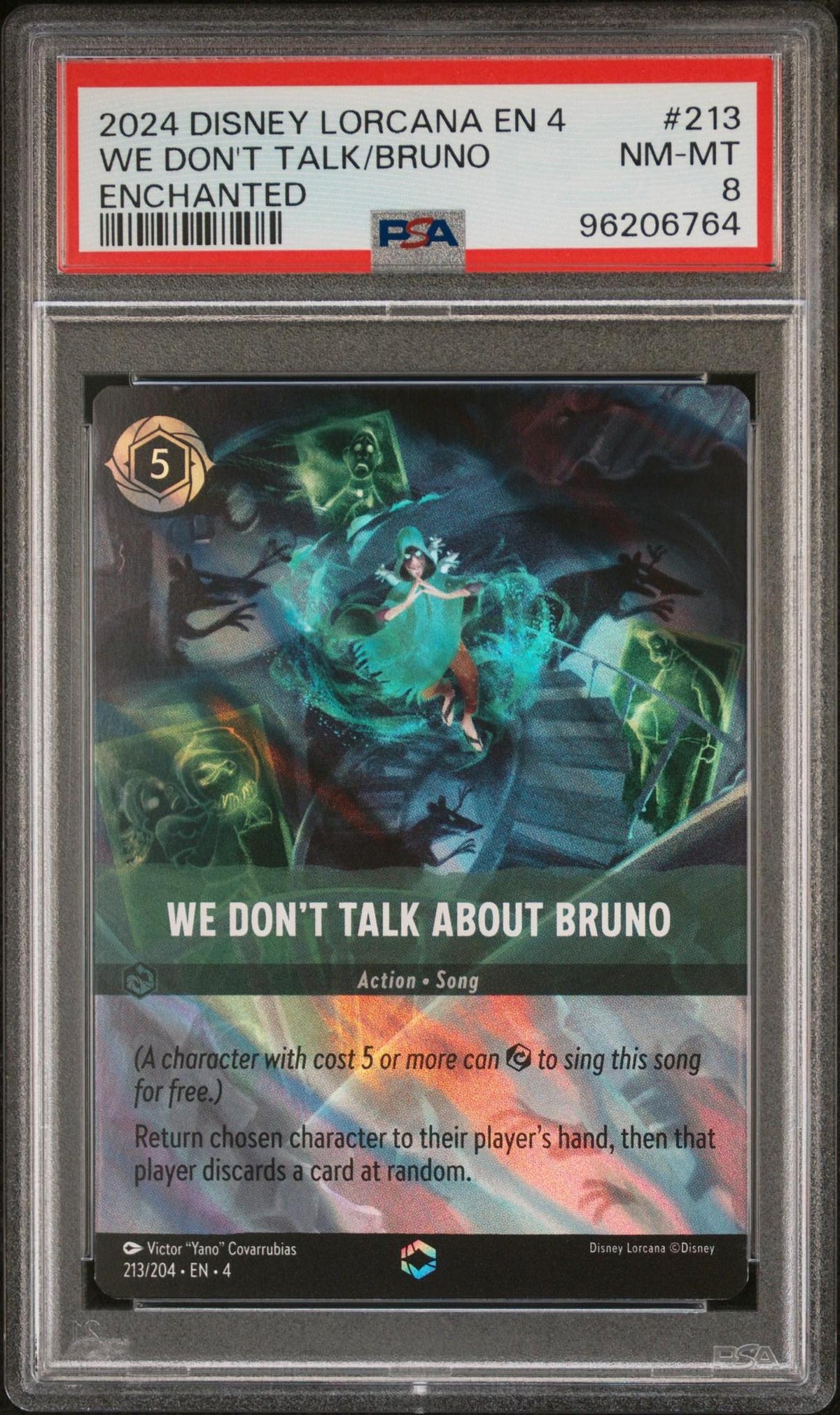 2024 Disney Lorcana We Dont Talk/Bruno #213 Enchanted PSA 8