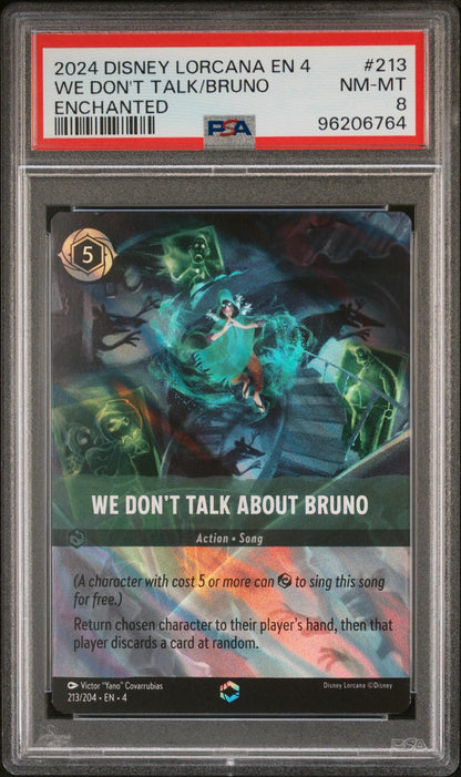 2024 Disney Lorcana We Dont Talk/Bruno #213 Enchanted PSA 8