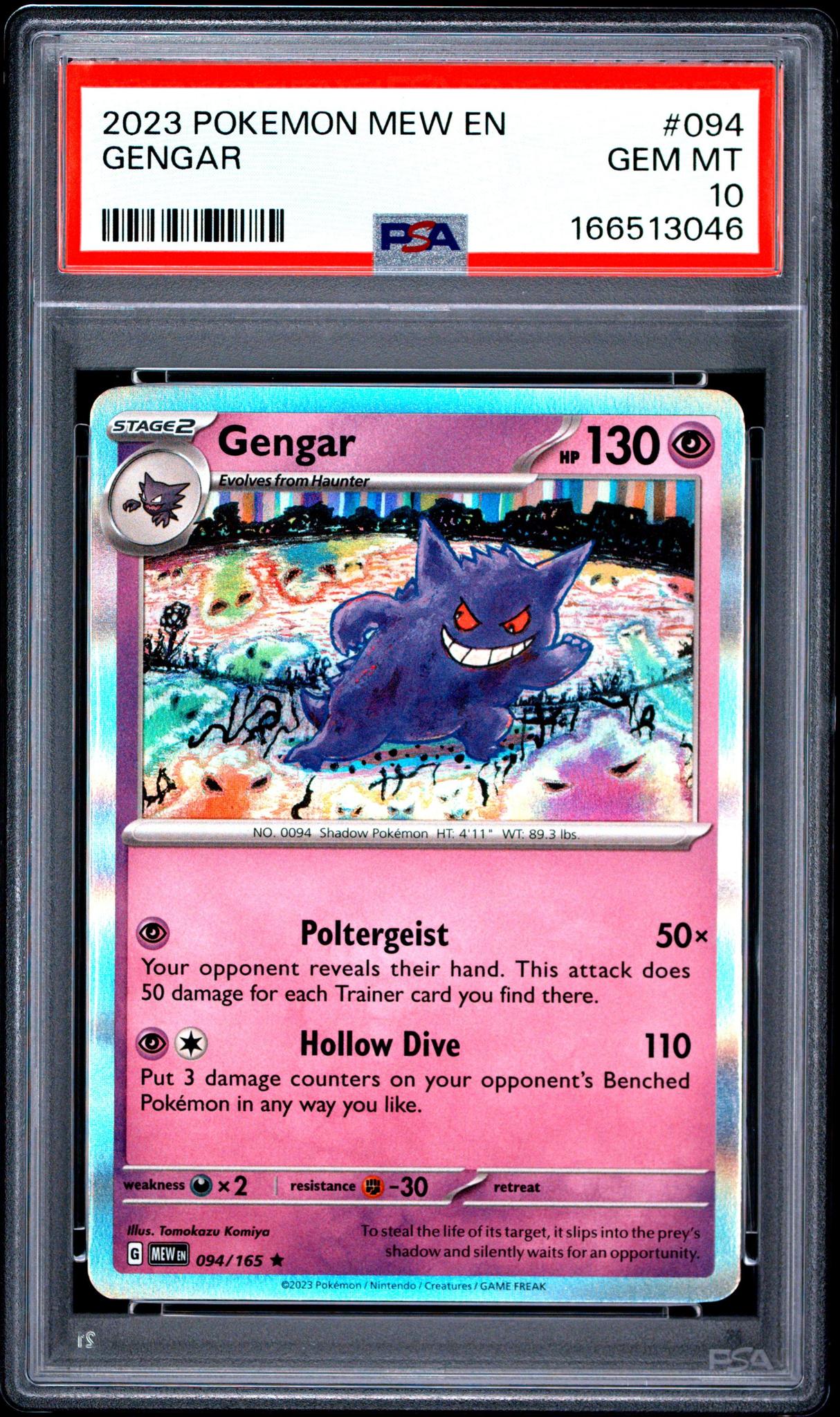 2023 POKEMON MEW EN-151 094 GENGAR PSA 10
