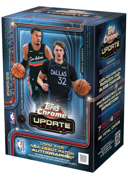 2025/26 Topps Chrome Update Series Basketball Blaster Box