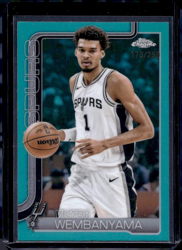 2025-26 Topps Chrome #221 Victor Wembanyama Teal Refractor #/299