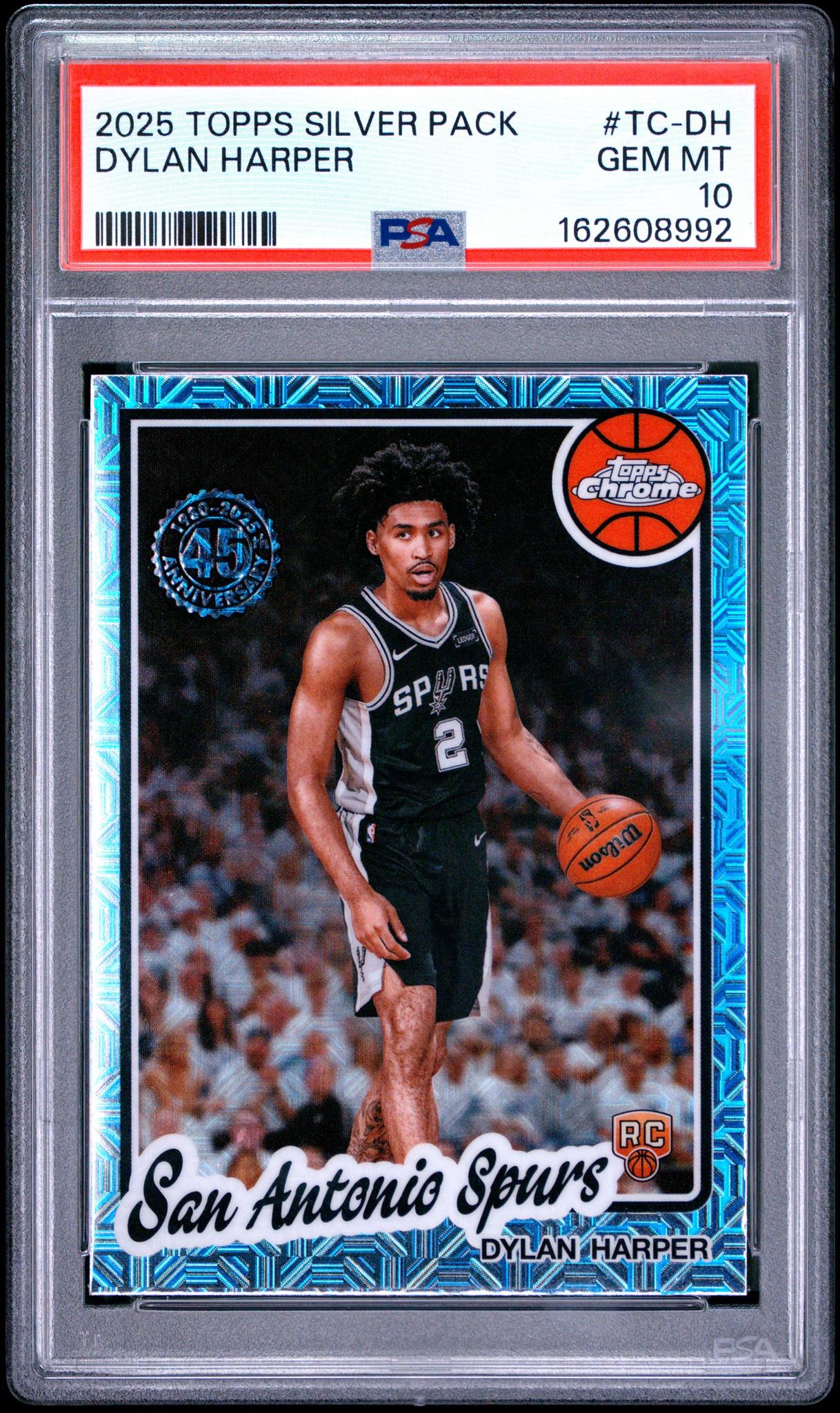 2025 TOPPS SILVER PACK 1980-81 TOPPS CHROME BASKETBALL TC-DH DYLAN HARPER PSA 10