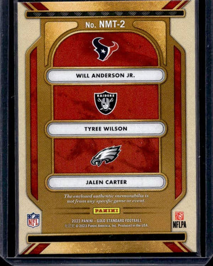 2023 Panini Gold Standard Will Anderson Jr./Tyree Wilson/Jalen Carter #NMT-2 Rookie Patch /99