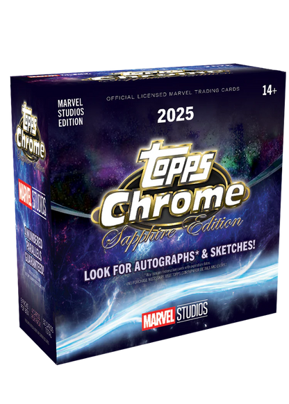 2025 Topps Marvel Studios Chrome Sapphire Edition Box