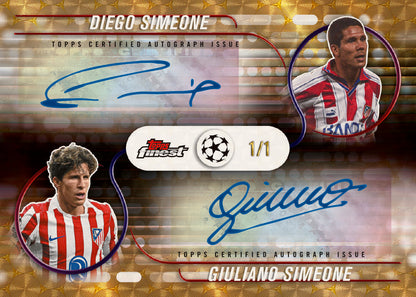 2025/26 Topps UEFA Club Competitions Finest Soccer Hobby 8 Box Case