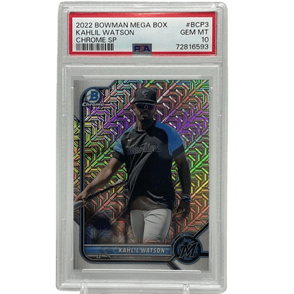 2022 Bowman Chrome Kahlil Watson #BCP-3 Mega Box Mojo Refractor PSA 10