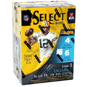 2020 Panini Select Football Blue Prizm Blaster Box