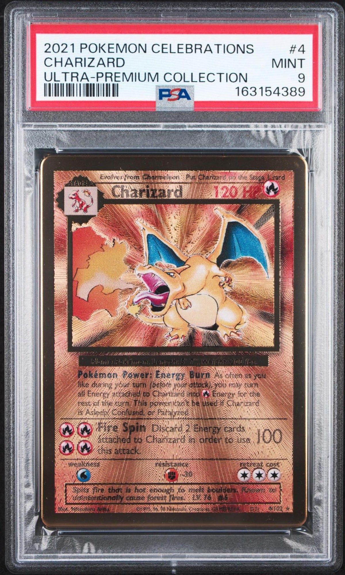 2021 POKEMON CELEBRATIONS ULTRA-PREMIUM COLLECTION 4 CHARIZARD PSA 9