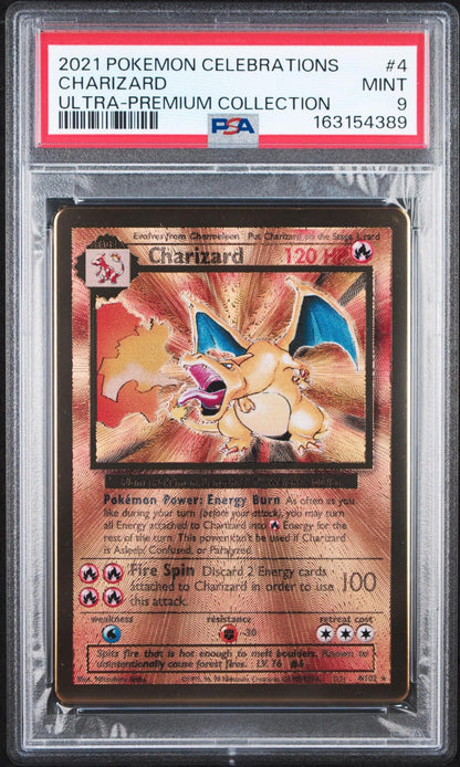 2021 POKEMON CELEBRATIONS ULTRA-PREMIUM COLLECTION 4 CHARIZARD PSA 9