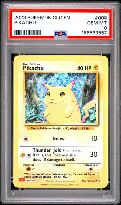 2023 Pokemon Clc-trading Card Game Classic Charizard & Ho-oh Ex Deck 008 Pikachu PSA 10