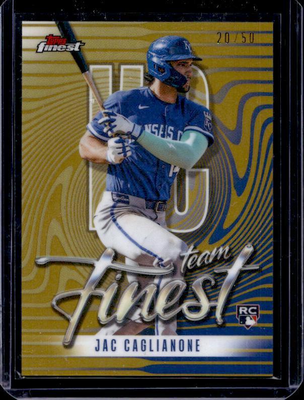 2026 Finest #TF-21 Jac Caglianone Topps Team Finest Gold Refractors #/50