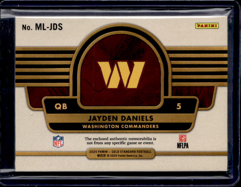 2024 Panini Gold Standard Jayden Daniels #ML-JDS Rookie Patch /299
