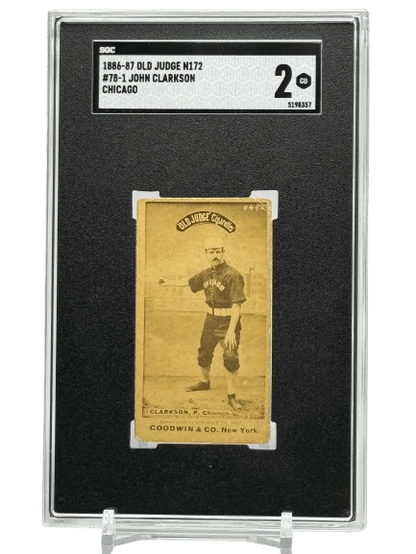 1886-87 Old Judge N172 John Clarkson #78-1 Chicago SGC 2