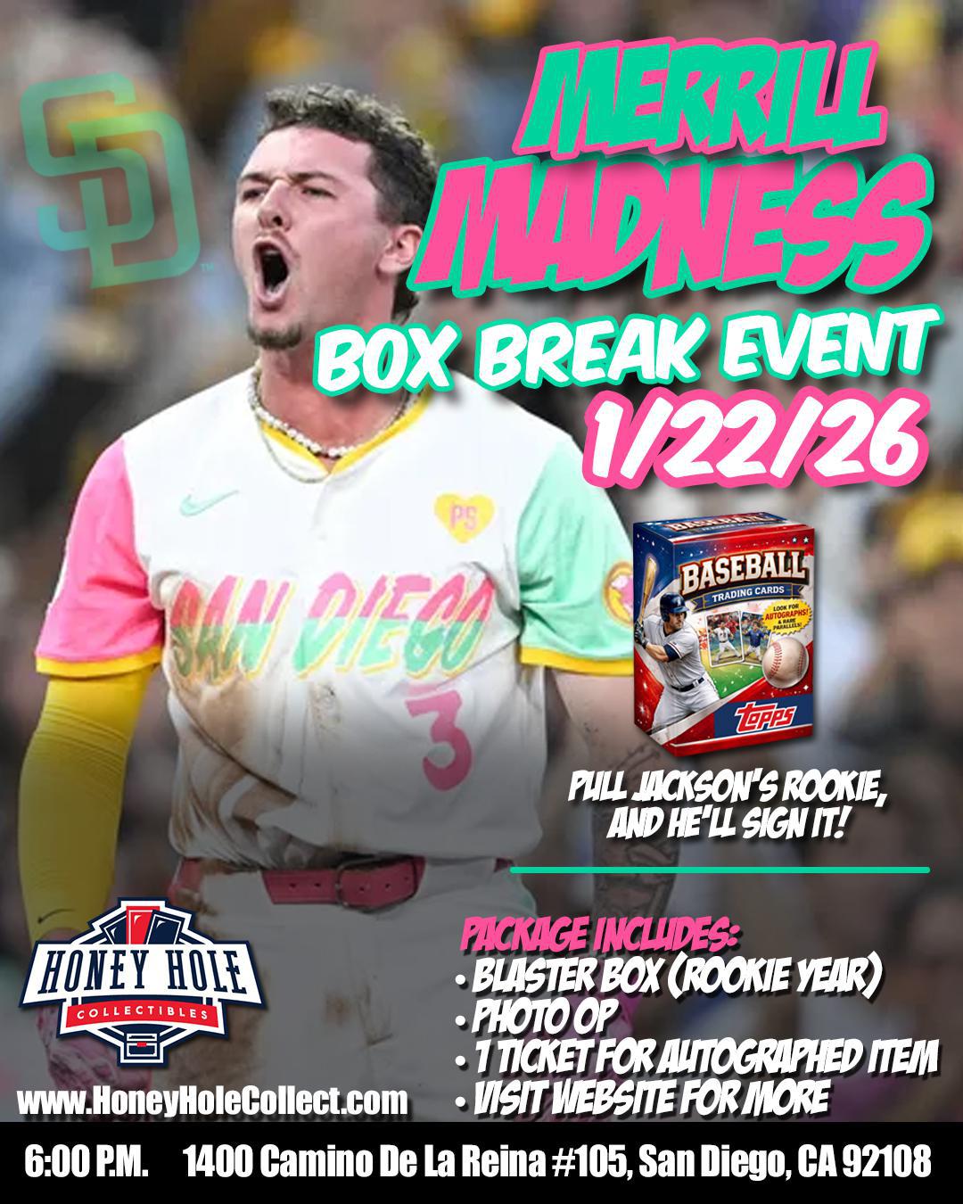 MERRILL MADNESS BOX BREAK EVENT