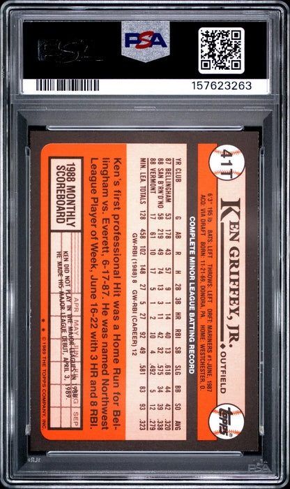 1989 TOPPS TRADED 41T KEN GRIFFEY JR. PSA 10