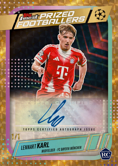 2025/26 Topps UEFA Club Competitions Finest Soccer Hobby 8 Box Case