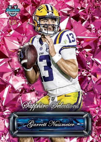 2025 Bowman Chrome University Football Sapphire Edition Box