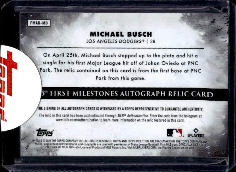 2023 Bowman Inception Michael Bush #FMAR-MB Rookie First Milestones /99