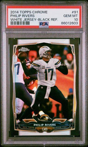 2014 Topps Chrome Philip Rivers #91 Black Refractor PSA 10
