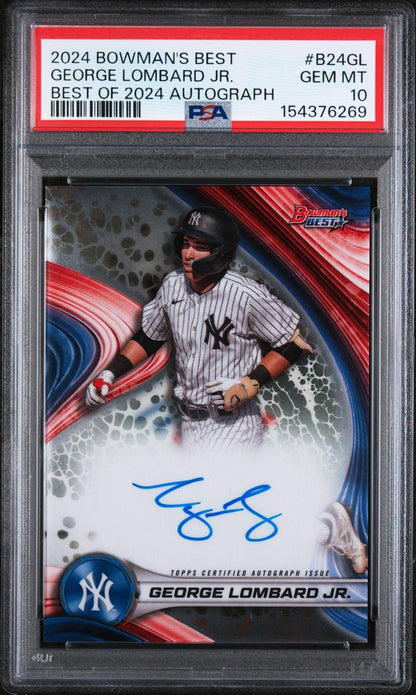 2024 Bowman's Best Best of 2024 Autographs B24-GL George Lombard Jr. PSA 10