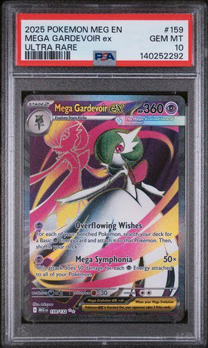 2025 POKEMON MEG EN-MEGA EVOLUTION #159 MEGA GARDEVOIR ex ULTRA RARE PSA 10