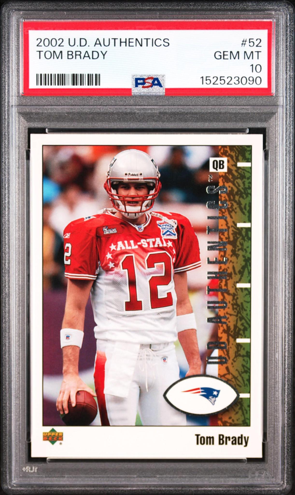 2002 UD AUTHENTICS 52 TOM BRADY PSA 10