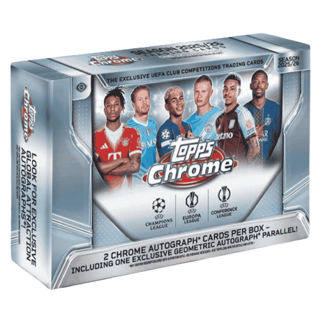 2025/26 Topps UEFA Club Competitions Chrome Soccer Delight 6 Box Case