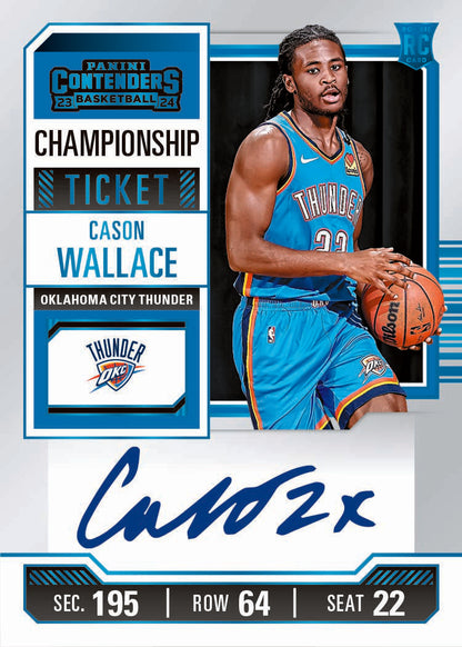 2023/24 Panini Contenders Basketball Hobby 12 Box Case