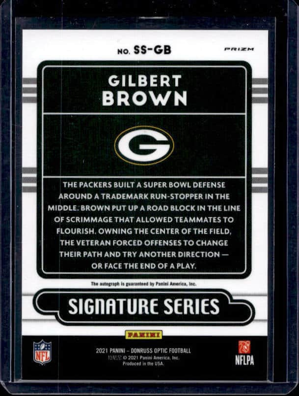 2021 Panini Donruss Optic #SS-GB Autograph Silver Prizm
